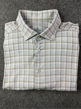 Emanuel Berg Modern Fit Mens Cotton Blend L/S Light Flannel Shirt Size XXL